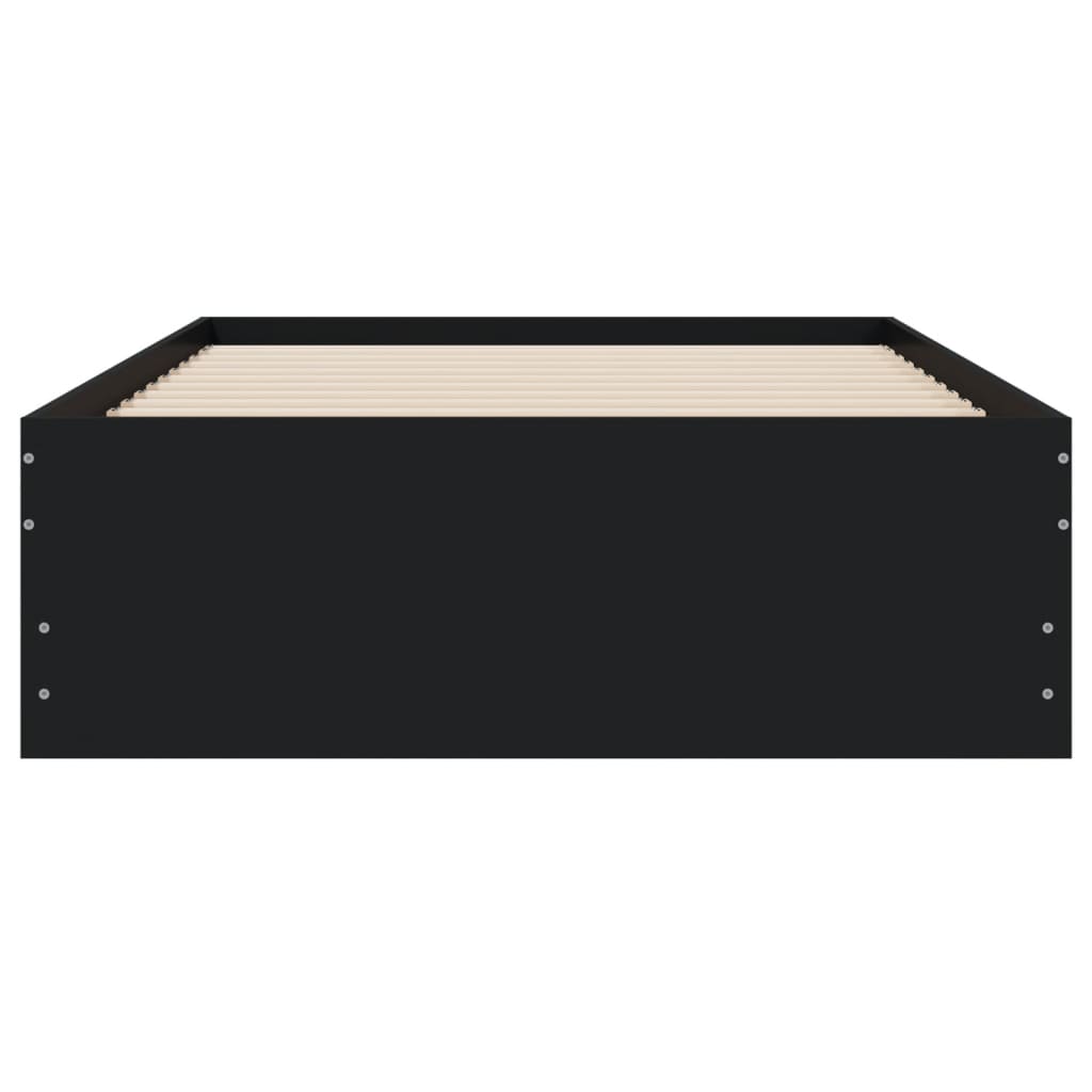 Giroletto con Cassetti Nero 90x200 cm in Legno Multistrato | homemem39