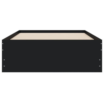 Giroletto con Cassetti Nero 90x200 cm in Legno Multistrato | homemem39
