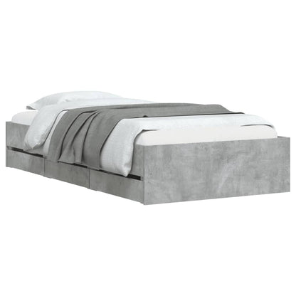 Giroletto Cassetti Grigio Cemento 90x200 cm Legno Multistrato | homemem39