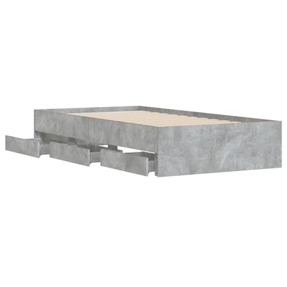 Giroletto Cassetti Grigio Cemento 90x200 cm Legno Multistrato | homemem39