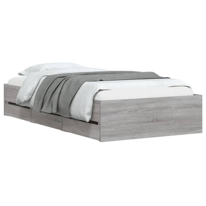 Giroletto Cassetti Grigio Sonoma 90x200 cm Legno Multistrato | homemem39