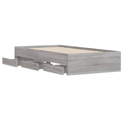 Giroletto Cassetti Grigio Sonoma 90x200 cm Legno Multistrato | homemem39