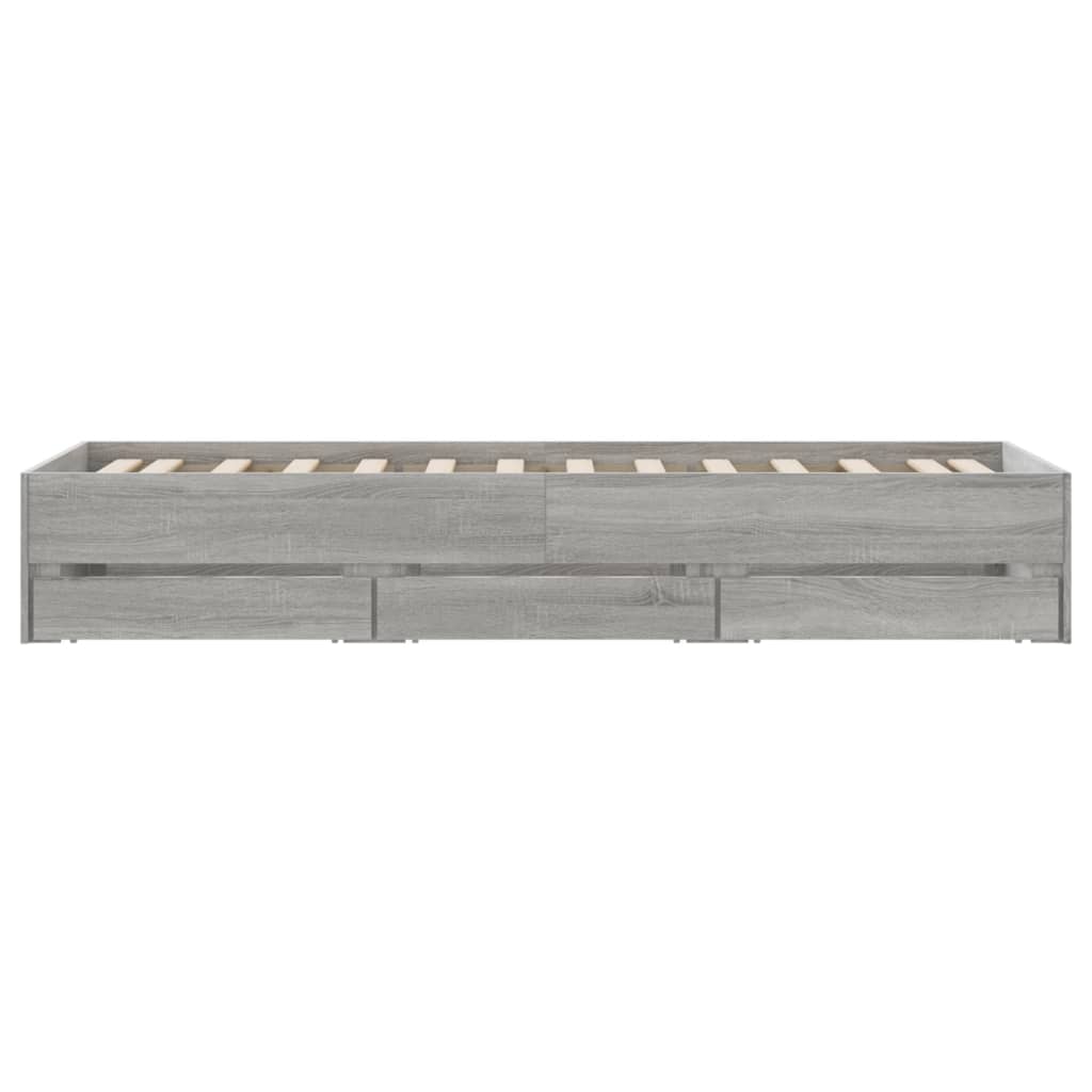 Giroletto Cassetti Grigio Sonoma 90x200 cm Legno Multistrato | homemem39