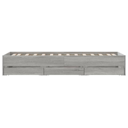 Giroletto Cassetti Grigio Sonoma 90x200 cm Legno Multistrato | homemem39