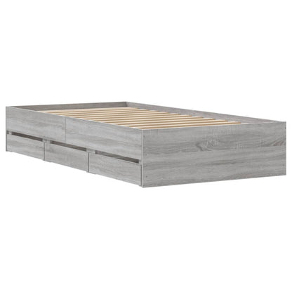 Giroletto Cassetti Grigio Sonoma 90x200 cm Legno Multistrato | homemem39