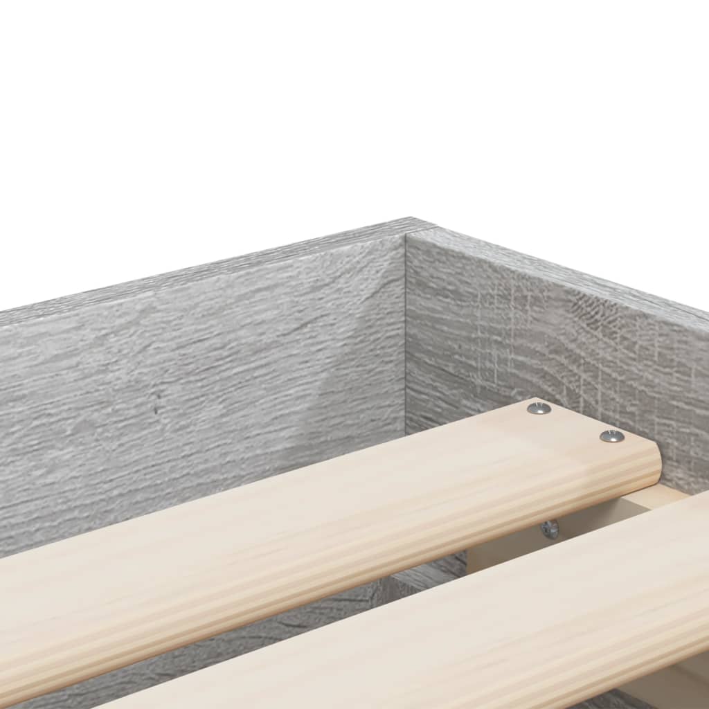 Giroletto Cassetti Grigio Sonoma 90x200 cm Legno Multistrato | homemem39