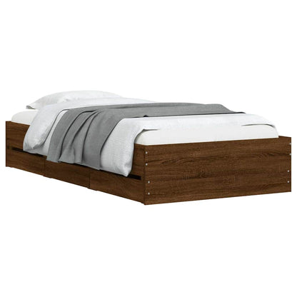 Giroletto Cassetti Rovere Marrone 90x200 cm Legno Multistrato | homemem39