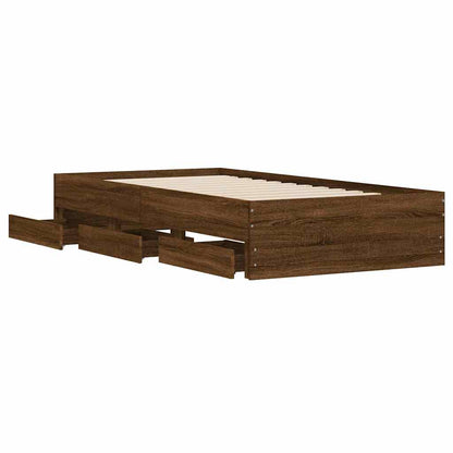 Giroletto Cassetti Rovere Marrone 90x200 cm Legno Multistrato | homemem39