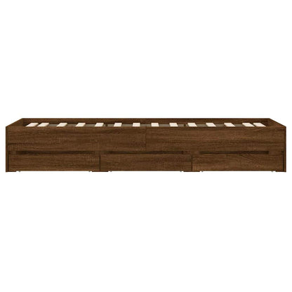 Giroletto Cassetti Rovere Marrone 90x200 cm Legno Multistrato | homemem39