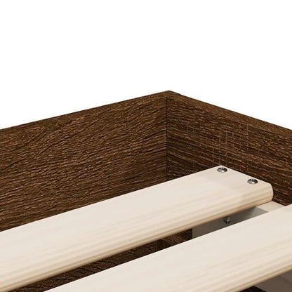 Giroletto Cassetti Rovere Marrone 90x200 cm Legno Multistrato | homemem39