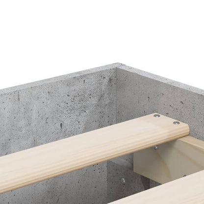 Giroletto Cassetti Grigio Cemento 140x190 cm Legno Multistrato | homemem39