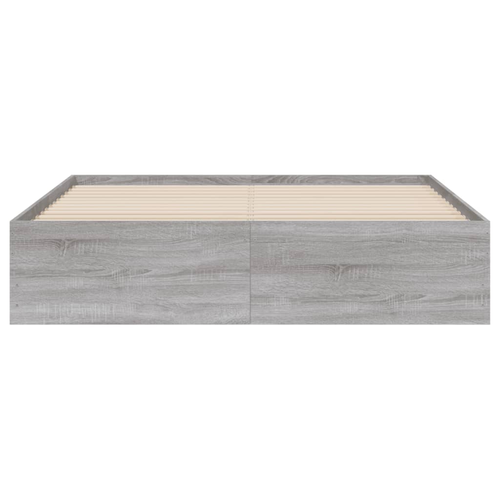 Giroletto Cassetti Grigio Sonoma 140x190 cm Legno Multistrato