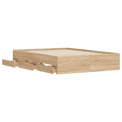 Giroletto Cassetti Rovere Sonoma 135x190 cm Legno Multistrato | homemem39