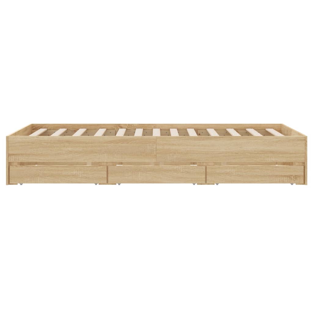 Giroletto Cassetti Rovere Sonoma 135x190 cm Legno Multistrato | homemem39