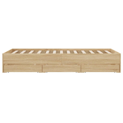 Giroletto Cassetti Rovere Sonoma 135x190 cm Legno Multistrato | homemem39