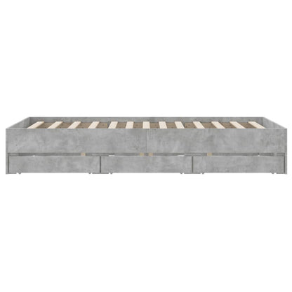 Giroletto Cassetti Grigio Cemento 135x190 cm Legno Multistrato | homemem39