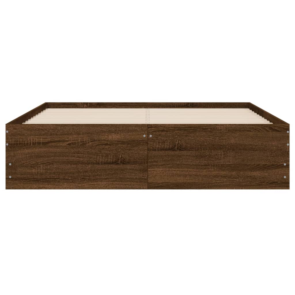 Giroletto Cassetti Rovere Marrone 135x190 cm Legno Multistrato | homemem39