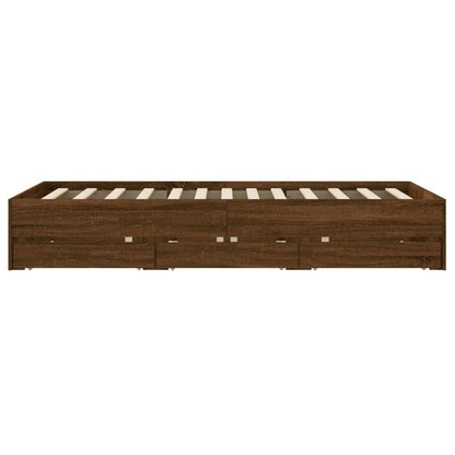 Giroletto Cassetti Rovere Marrone 135x190 cm Legno Multistrato | homemem39