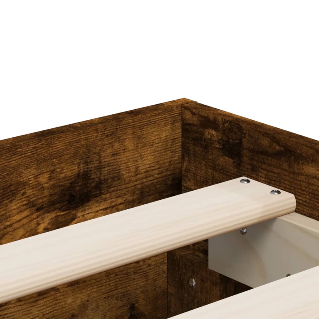 Giroletto con Cassetti Rovere Fumo 120x190 cm Legno Multistrato | homemem39