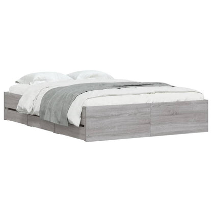 Giroletto Cassetti Grigio Sonoma 120x190 cm Legno Multistrato | homemem39