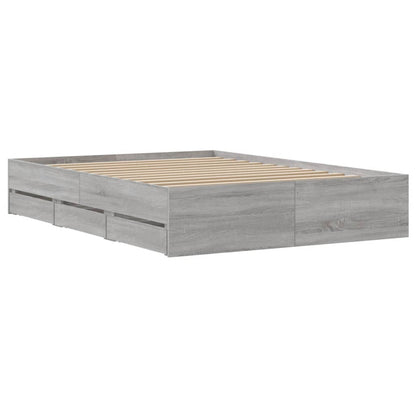 Giroletto Cassetti Grigio Sonoma 120x190 cm Legno Multistrato | homemem39