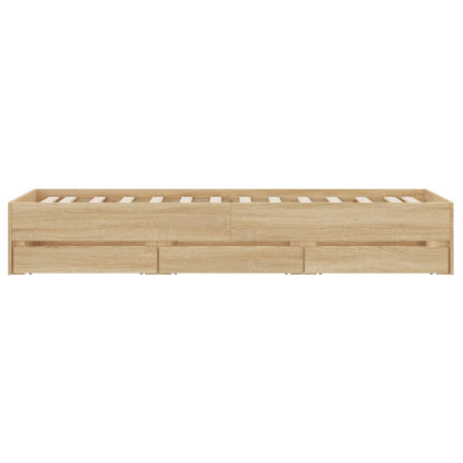 Giroletto Cassetti Rovere Sonoma 90x190 cm Legno Multistrato | homemem39