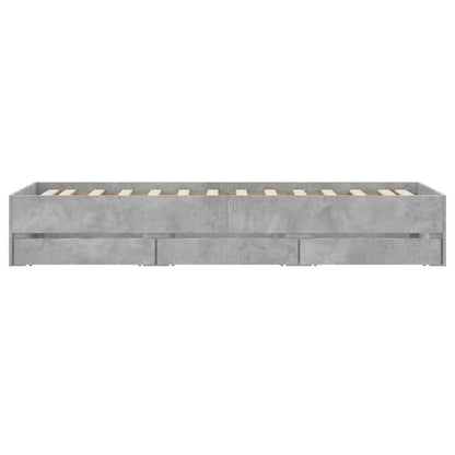 Giroletto Cassetti Grigio Cemento 90x190 cm Legno Multistrato | homemem39
