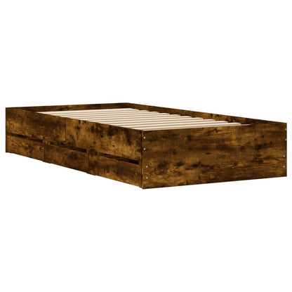 Giroletto con Cassetti Rovere Fumo 90x190 cm Legno Multistrato | homemem39