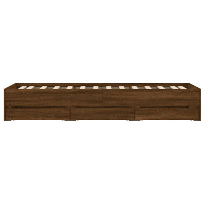 Giroletto Cassetti Rovere Marrone 90x190 cm Legno Multistrato | homemem39