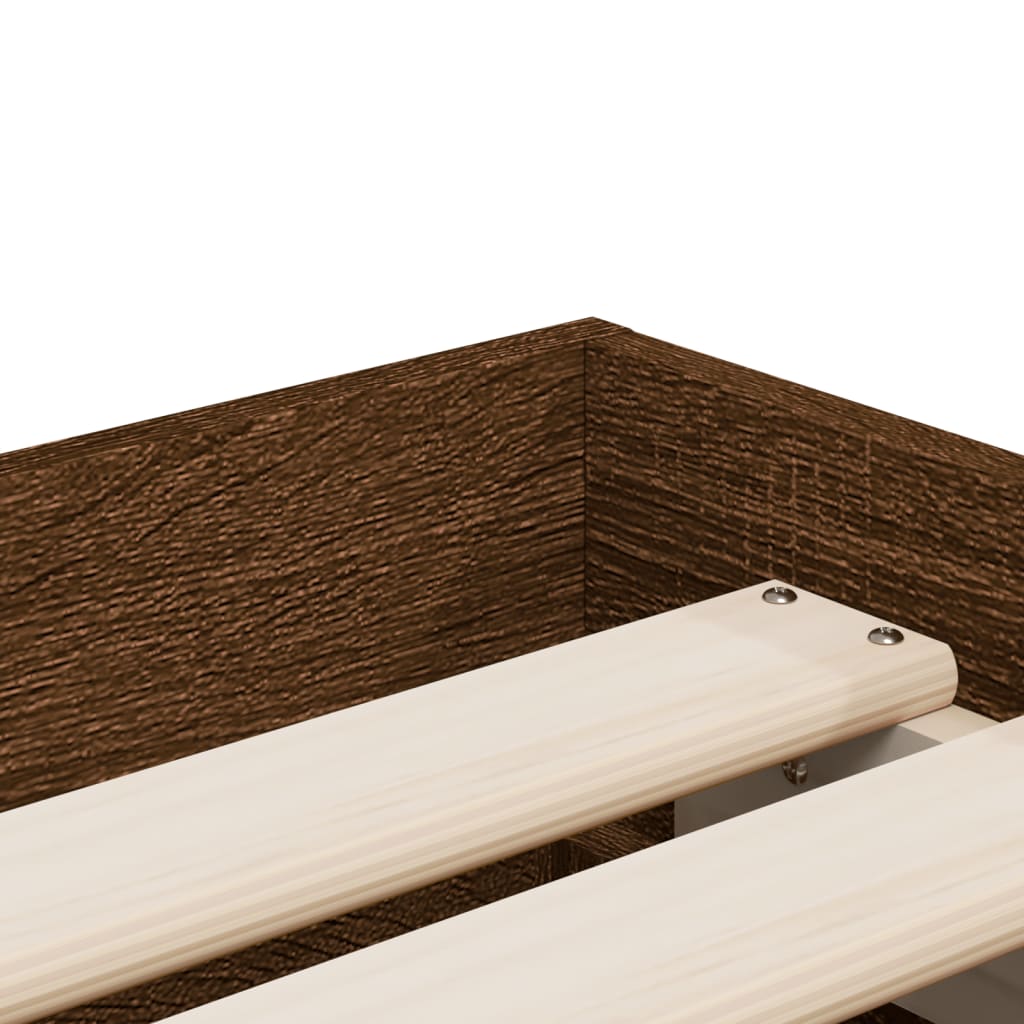 Giroletto Cassetti Rovere Marrone 90x190 cm Legno Multistrato | homemem39