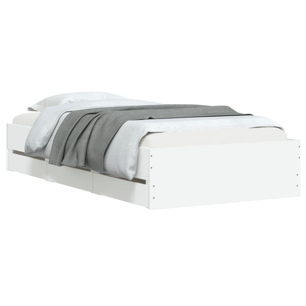 Giroletto con Cassetti Bianco 75x190 cm in Legno Multistrato | homemem39