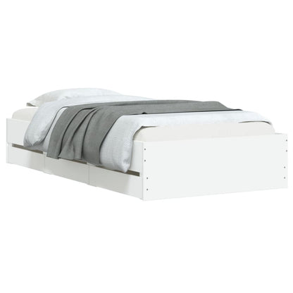 Giroletto con Cassetti Bianco 75x190 cm in Legno Multistrato | homemem39