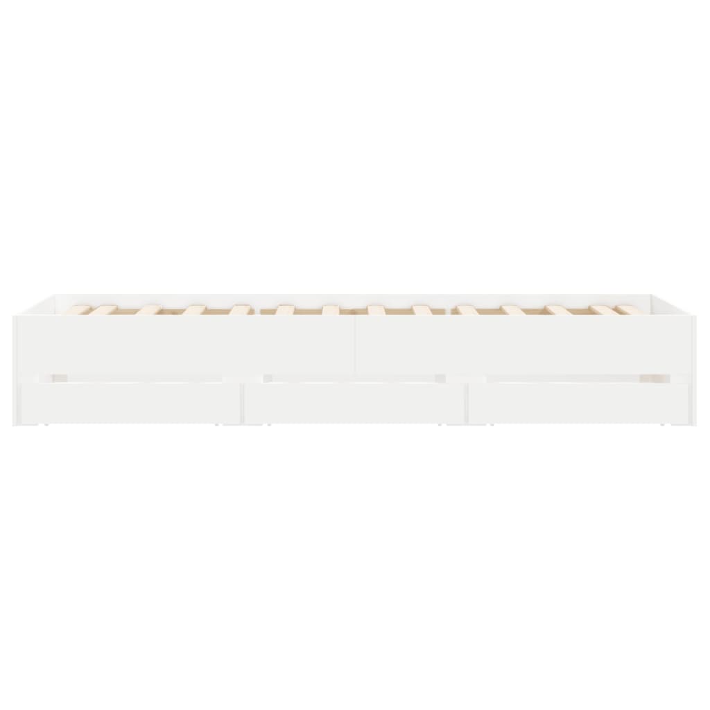 Giroletto con Cassetti Bianco 75x190 cm in Legno Multistrato | homemem39