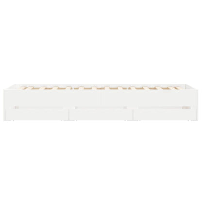 Giroletto con Cassetti Bianco 75x190 cm in Legno Multistrato | homemem39