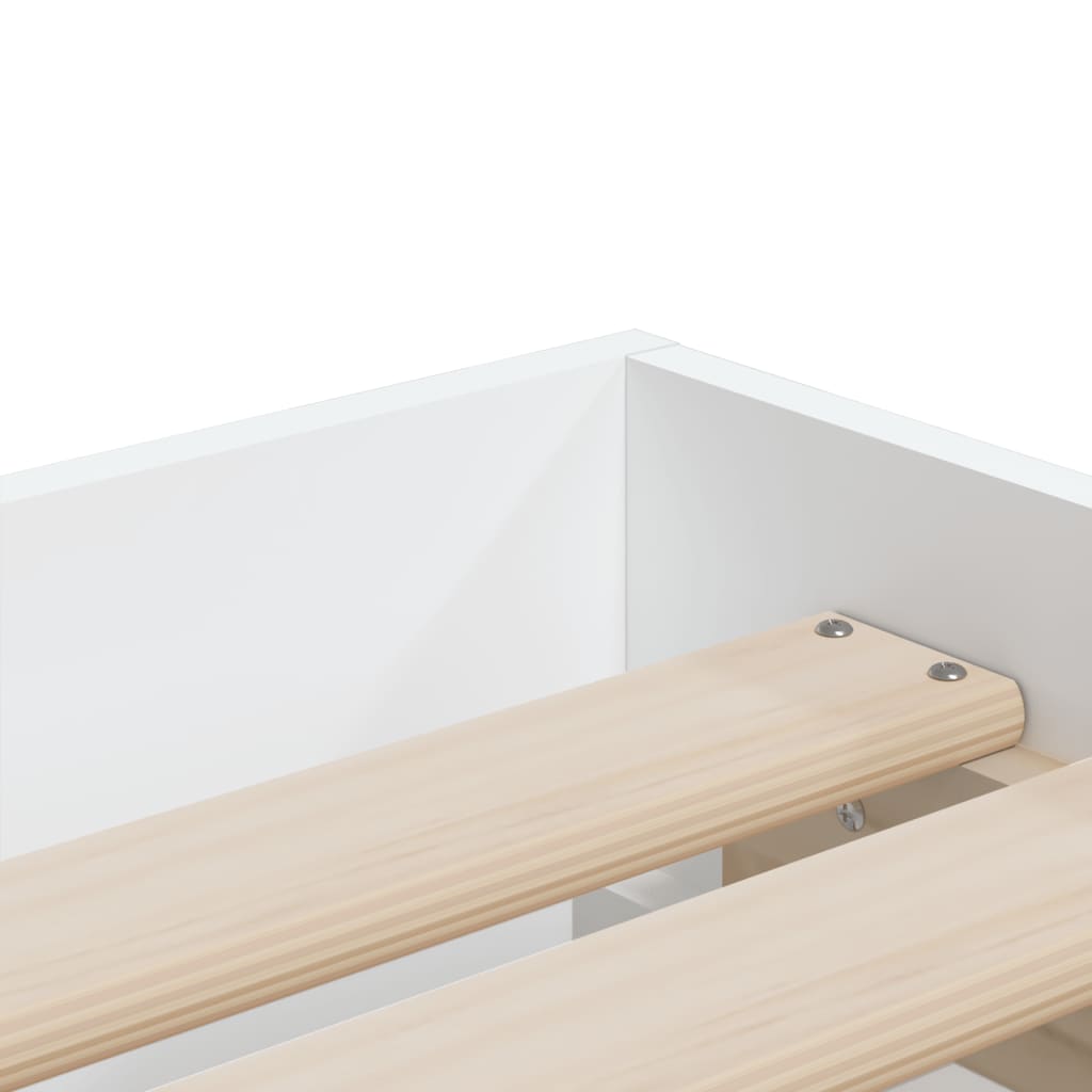 Giroletto con Cassetti Bianco 75x190 cm in Legno Multistrato | homemem39