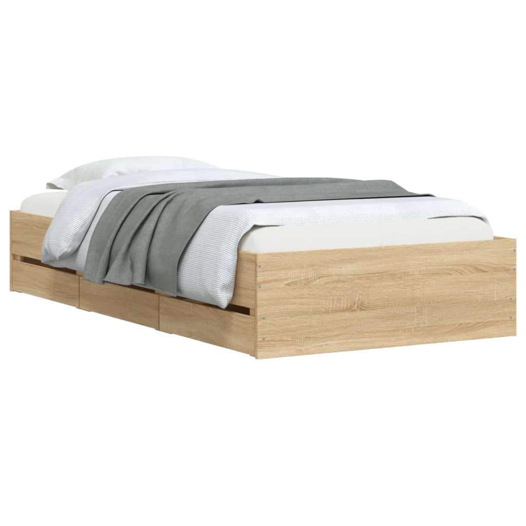 Giroletto Cassetti Rovere Sonoma 75x190 cm Legno Multistrato | homemem39