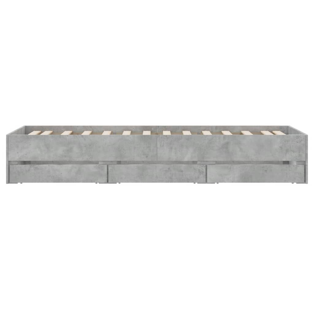 Giroletto Cassetti Grigio Cemento 75x190 cm Legno Multistrato | homemem39