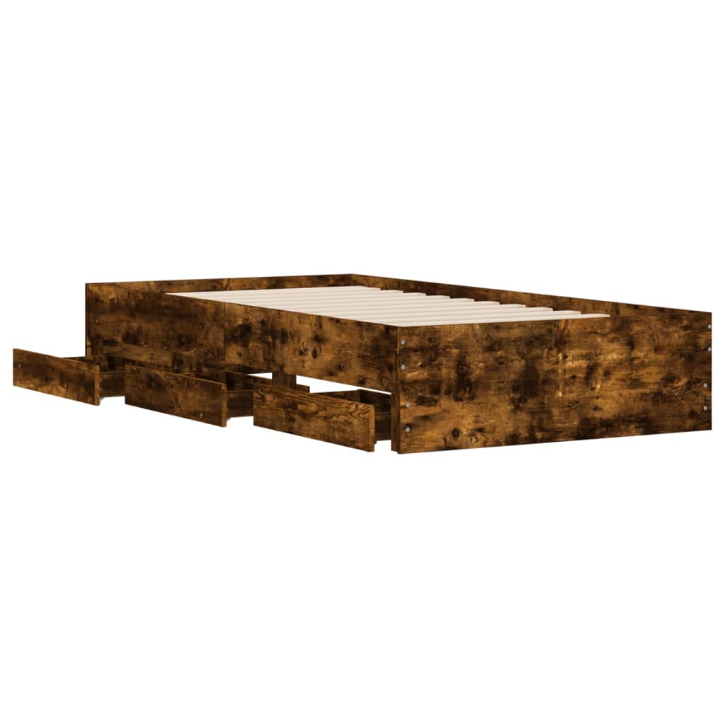 Giroletto con Cassetti Rovere Fumo 75x190 cm Legno Multistrato | homemem39