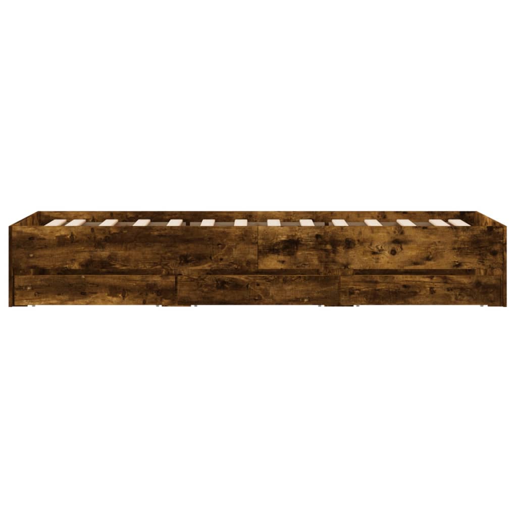 Giroletto con Cassetti Rovere Fumo 75x190 cm Legno Multistrato | homemem39