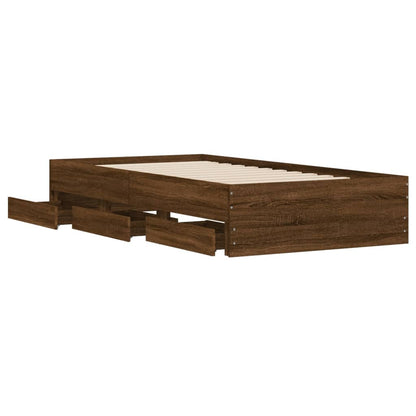 Giroletto Cassetti Rovere Marrone 75x190 cm Legno Multistrato | homemem39