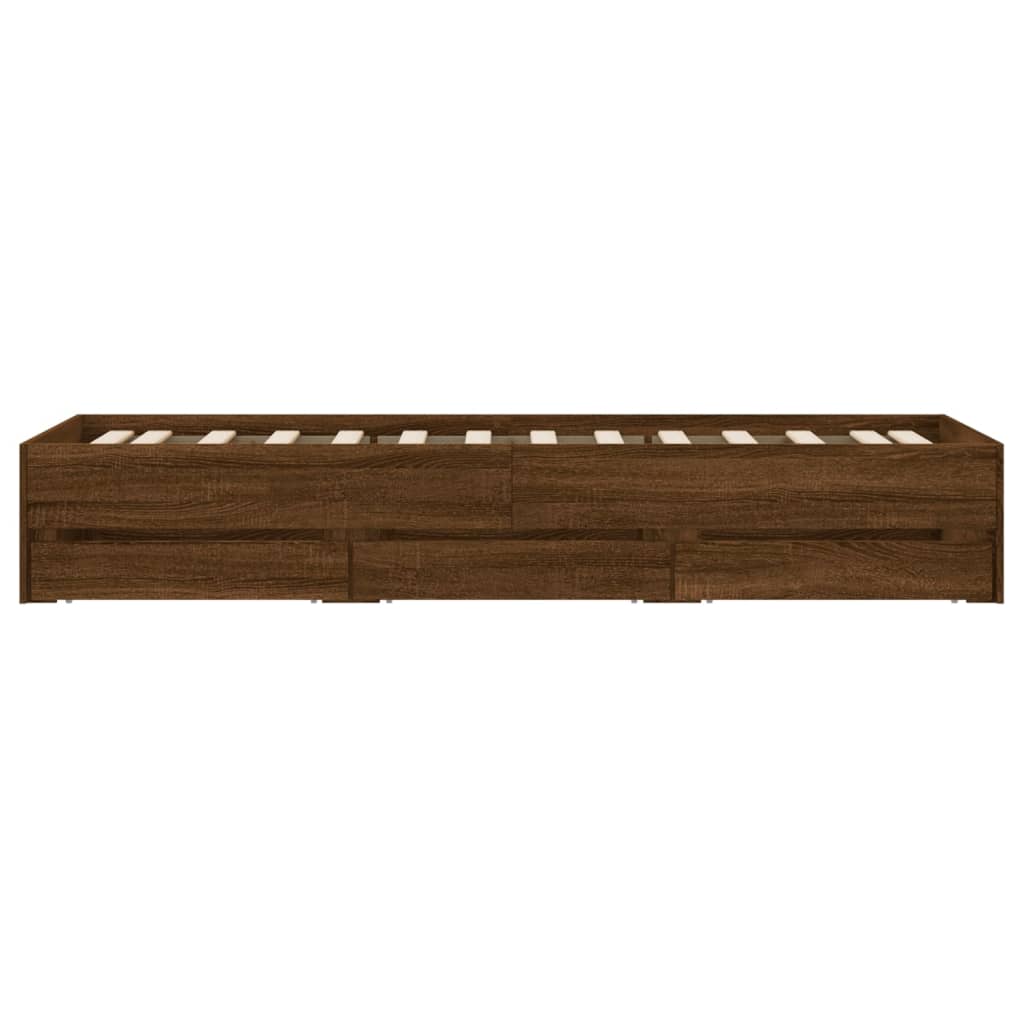 Giroletto Cassetti Rovere Marrone 75x190 cm Legno Multistrato | homemem39