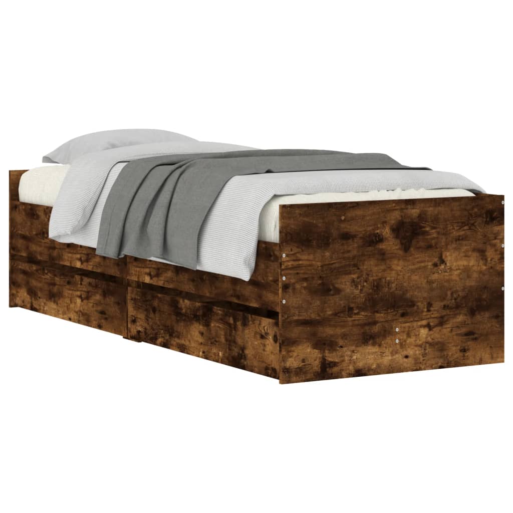 Giroletto con Cassetti Rovere Fumo 100x200 cm | homemem39
