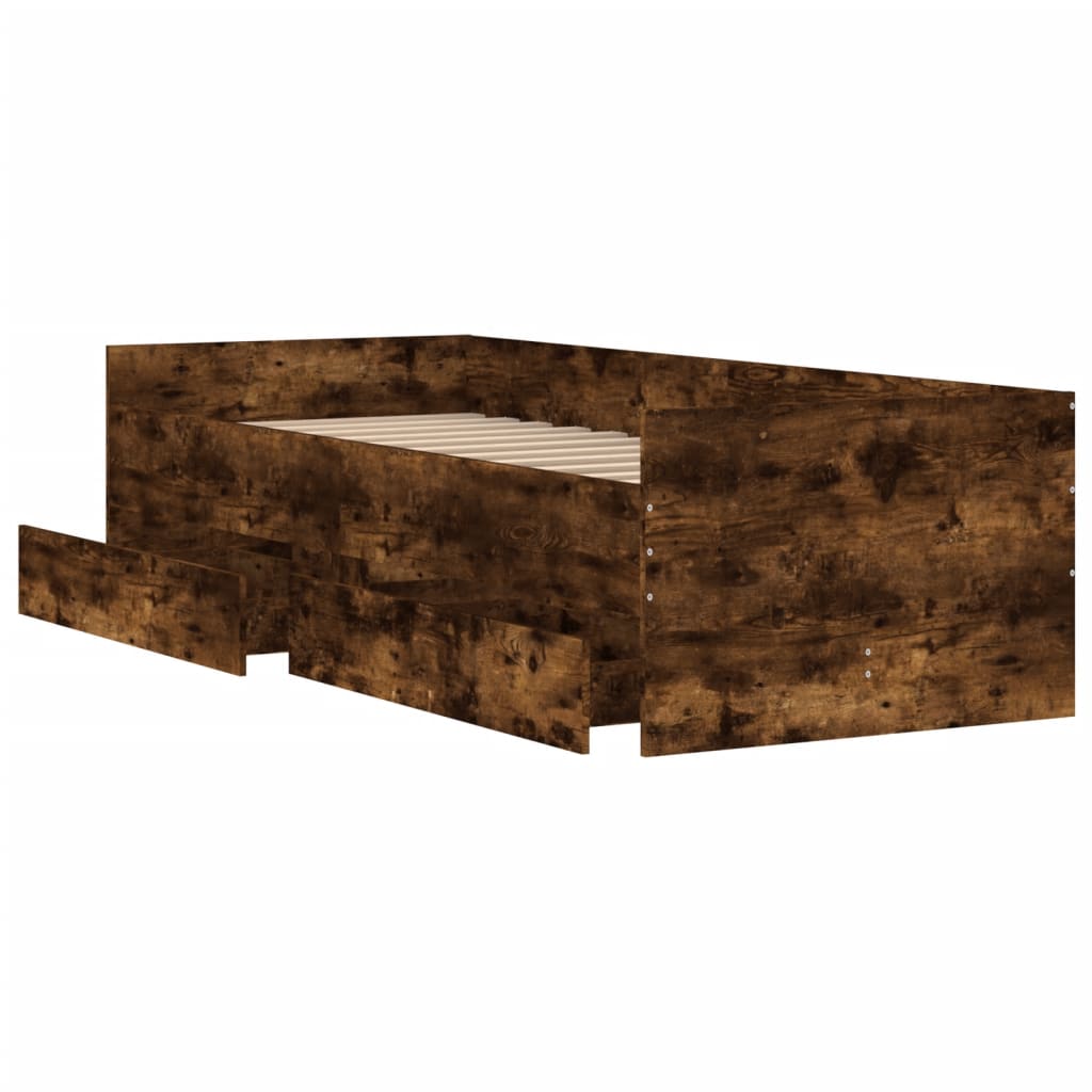 Giroletto con Cassetti Rovere Fumo 100x200 cm | homemem39