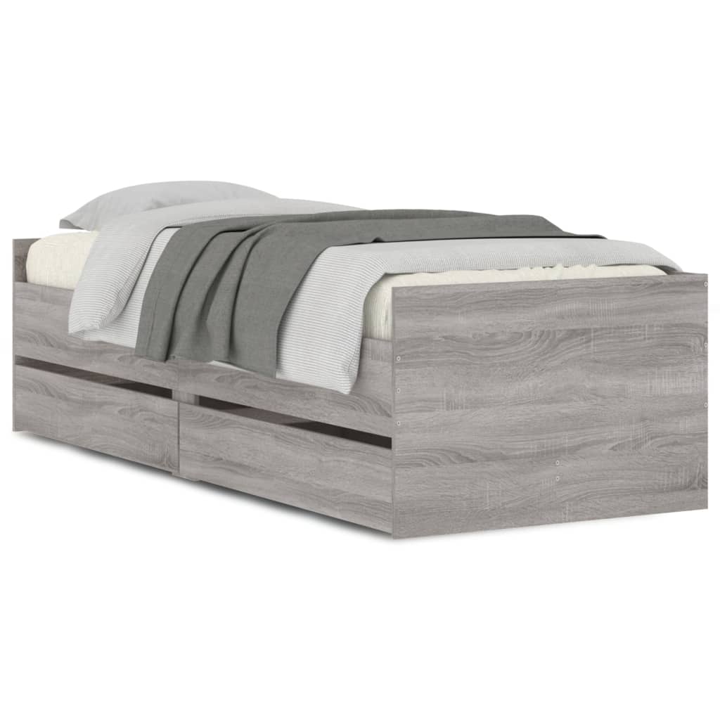 Giroletto con Cassetti Grigio Sonoma 100x200 cm | homemem39