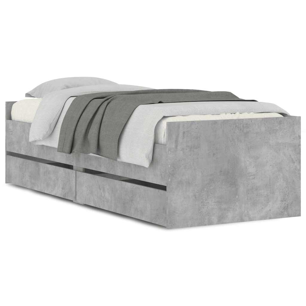 Giroletto con Cassetti Grigio Cemento 90x190 cm | homemem39