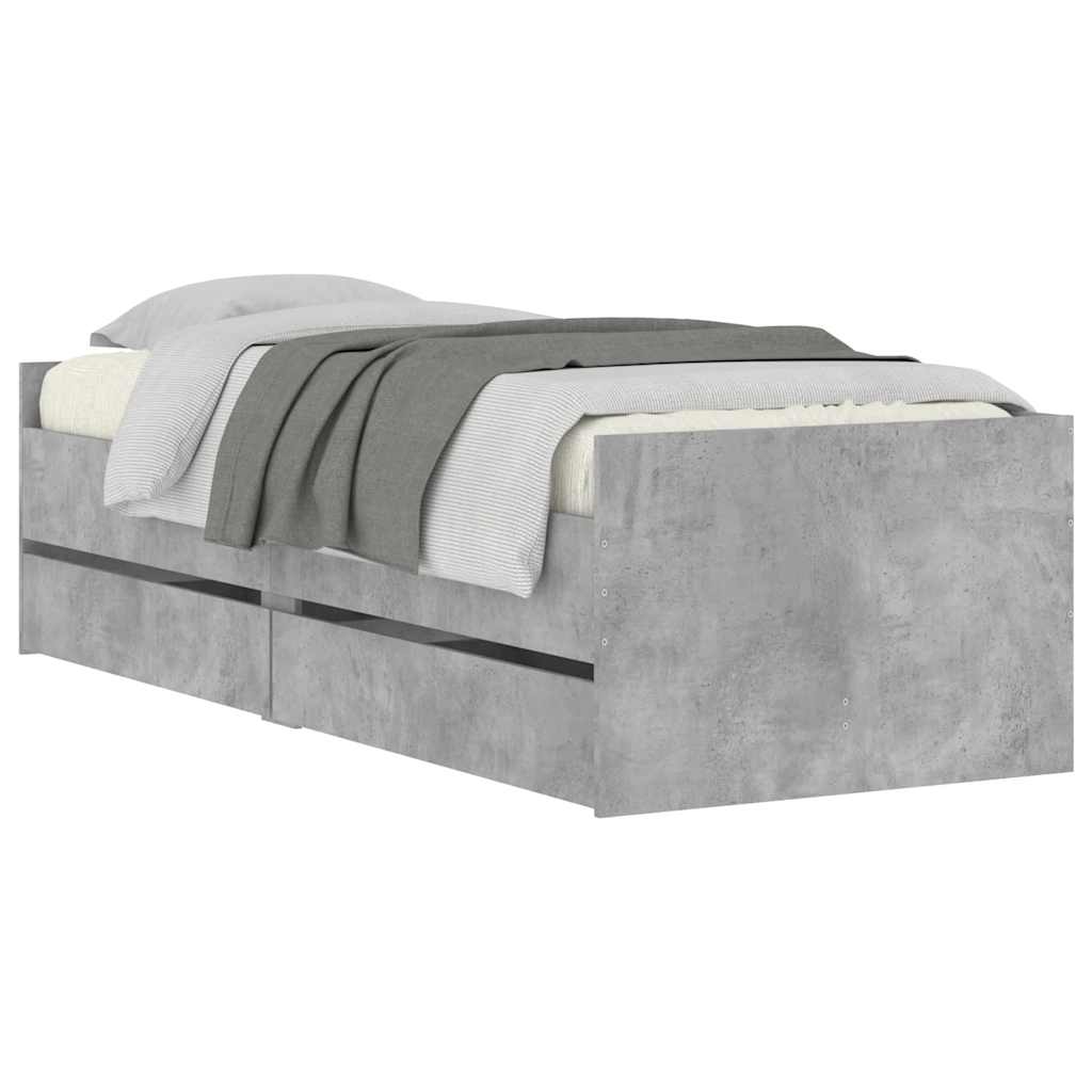 Giroletto con Cassetti Grigio Cemento 90x190 cm | homemem39