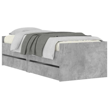 Giroletto con Cassetti Grigio Cemento 90x190 cm | homemem39