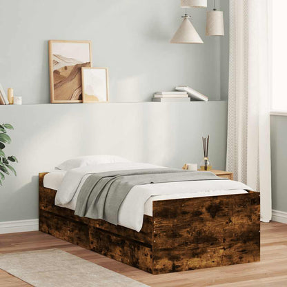 Giroletto con Cassetti Rovere Fumo 90x190 cm | homemem39