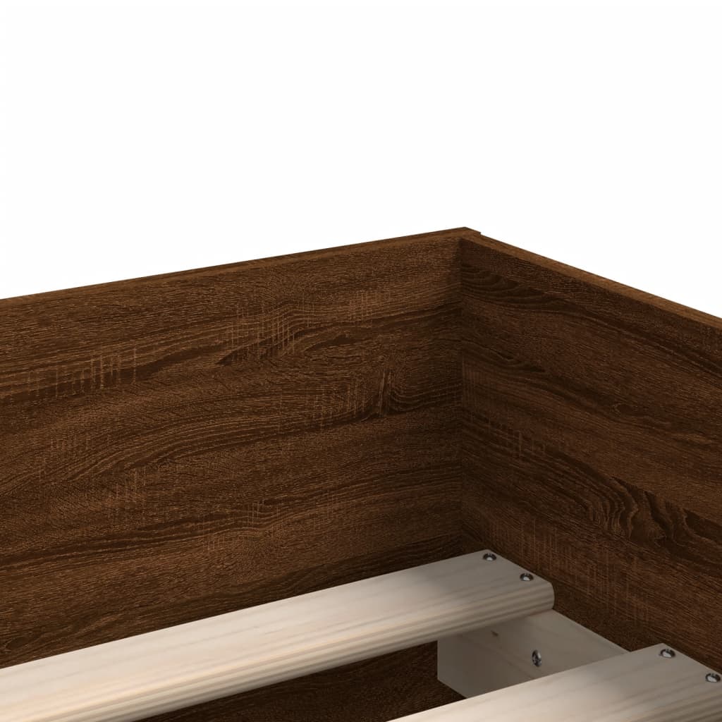 Giroletto con Cassetti Rovere Marrone 75x190 cm Small Single