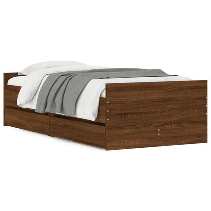 Giroletto con Cassetti Rovere Marrone 100x200 cm | homemem39
